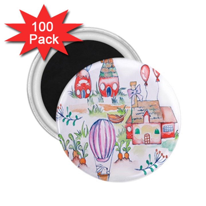 Easter Village  2.25  Magnets (100 pack) 