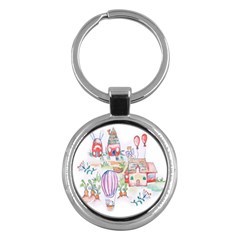 Easter Village  Key Chain (round) by ConteMonfrey