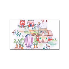 Easter Village  Sticker Rectangular (10 Pack) by ConteMonfrey