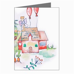 Easter Village  Greeting Cards (pkg Of 8) by ConteMonfrey