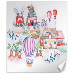 Easter Village  Canvas 8  X 10  by ConteMonfrey