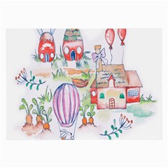 Easter Village  Large Glasses Cloth (2 Sides) by ConteMonfrey