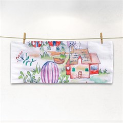 Easter Village  Hand Towel