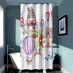 Easter Village  Shower Curtain 36  X 72  (stall)  by ConteMonfrey