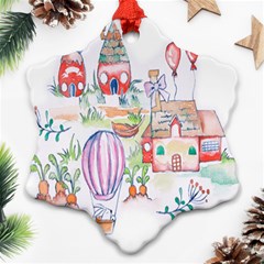 Easter Village  Ornament (Snowflake)