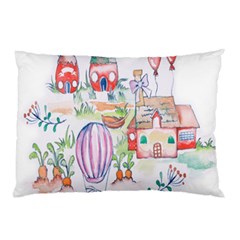 Easter Village  Pillow Case (two Sides) by ConteMonfrey