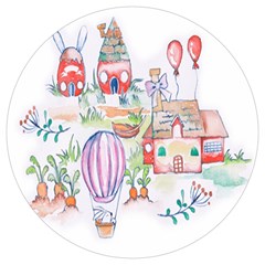 Easter Village  Round Trivet by ConteMonfrey