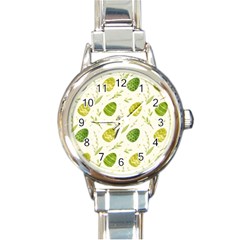 Easter Green Eggs  Round Italian Charm Watch by ConteMonfrey