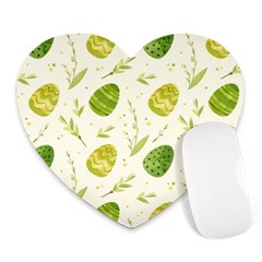 Easter Green Eggs  Heart Mousepad by ConteMonfrey