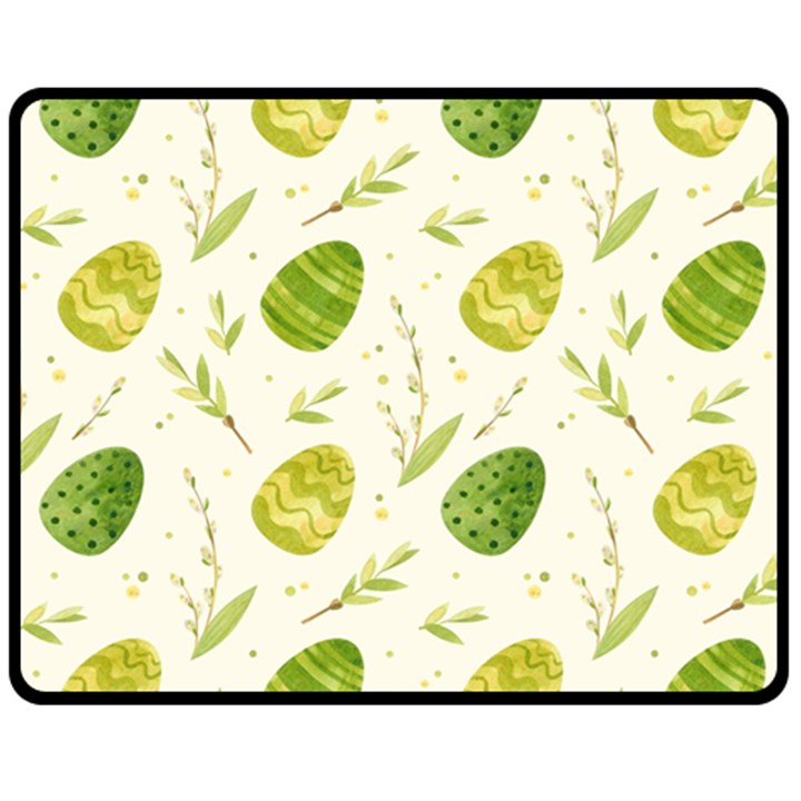 Easter Green Eggs  Fleece Blanket (Medium) 