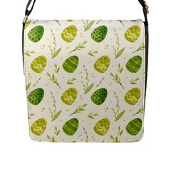 Easter Green Eggs  Flap Closure Messenger Bag (l) by ConteMonfrey