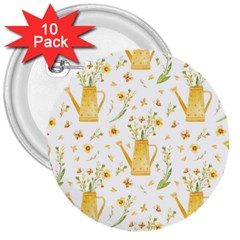 Easter Garden   3  Buttons (10 Pack)  by ConteMonfrey