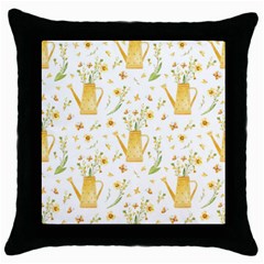 Easter Garden   Throw Pillow Case (black) by ConteMonfrey