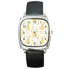 Easter Garden   Square Metal Watch by ConteMonfrey