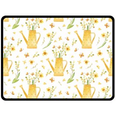 Easter Garden   Fleece Blanket (large)  by ConteMonfrey