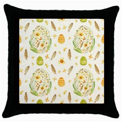 Easter Egg Throw Pillow Case (black) by ConteMonfrey