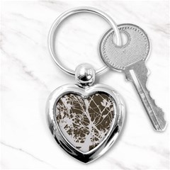 Botanical Motif Drawing Design Key Chain (heart) by dflcprintsclothing