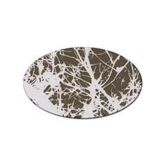 Botanical Motif Drawing Design Sticker Oval (100 Pack)