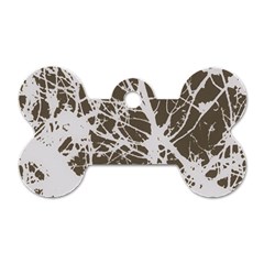 Botanical Motif Drawing Design Dog Tag Bone (one Side) by dflcprintsclothing