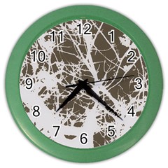 Botanical Motif Drawing Design Color Wall Clock by dflcprintsclothing