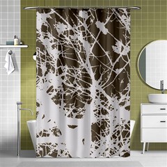 Botanical Motif Drawing Design Shower Curtain 48  X 72  (small) 