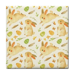 Cute Rabbits - Easter Spirit  Tile Coaster by ConteMonfrey