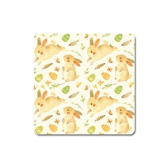 Cute Rabbits - Easter Spirit  Square Magnet by ConteMonfrey