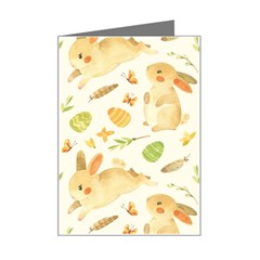 Cute Rabbits - Easter Spirit  Mini Greeting Card by ConteMonfrey