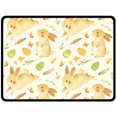 Cute Rabbits - Easter Spirit  Fleece Blanket (large)  by ConteMonfrey