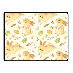 Cute Rabbits - Easter Spirit  Double Sided Fleece Blanket (small)  by ConteMonfrey