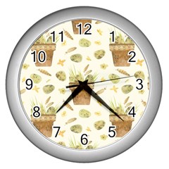 Plant Pot Easter Wall Clock (silver) by ConteMonfrey