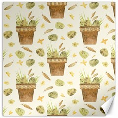 Plant Pot Easter Canvas 12  X 12  by ConteMonfrey