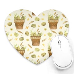 Plant Pot Easter Heart Mousepad by ConteMonfrey