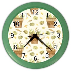 Plant Pot Easter Color Wall Clock by ConteMonfrey