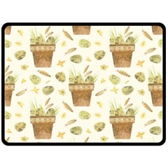 Plant Pot Easter Fleece Blanket (large)  by ConteMonfrey