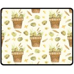 Plant Pot Easter Fleece Blanket (Medium)  60 x50  Blanket Front