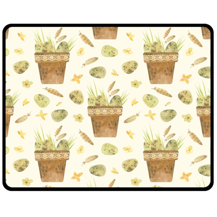 Plant Pot Easter Fleece Blanket (Medium) 