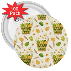 Easter Eggs   3  Buttons (100 Pack)  by ConteMonfrey