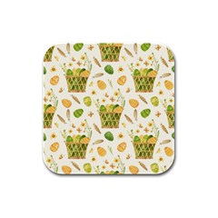 Easter Eggs   Rubber Square Coaster (4 Pack) by ConteMonfrey