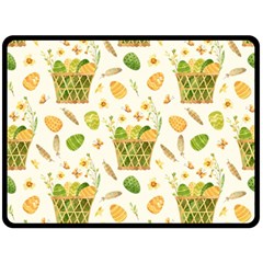 Easter Eggs   Fleece Blanket (large)  by ConteMonfrey