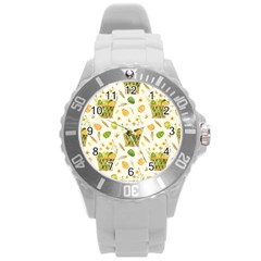 Easter Eggs   Round Plastic Sport Watch (l) by ConteMonfrey