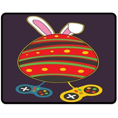 Game Lover Easter - Two Joysticks Fleece Blanket (medium)  by ConteMonfrey