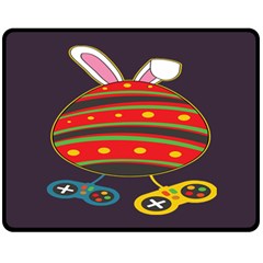 Game Lover Easter - Two Joysticks Double Sided Fleece Blanket (medium)  by ConteMonfrey