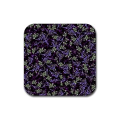 Abstract Collage Random Pattern Rubber Coaster (square) by dflcprintsclothing