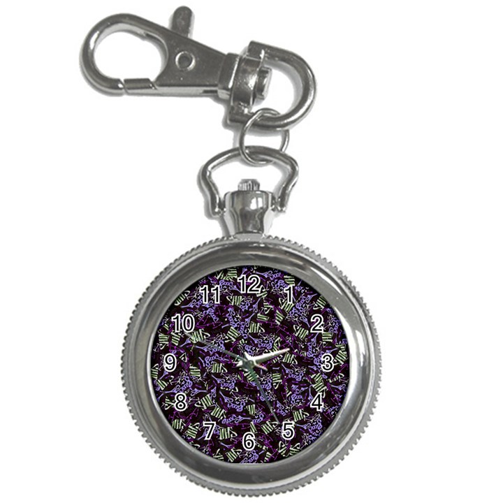 Abstract Collage Random Pattern Key Chain Watches