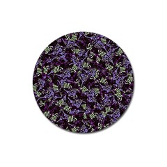 Abstract Collage Random Pattern Magnet 3  (round) by dflcprintsclothing