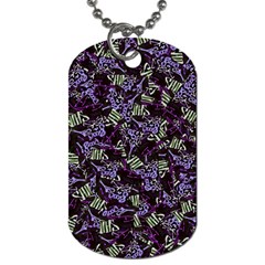 Abstract Collage Random Pattern Dog Tag (one Side)