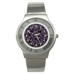 Abstract Collage Random Pattern Stainless Steel Watch by dflcprintsclothing