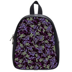 Abstract Collage Random Pattern School Bag (small)