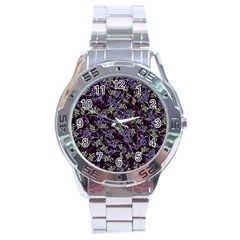 Abstract Collage Random Pattern Stainless Steel Analogue Watch by dflcprintsclothing